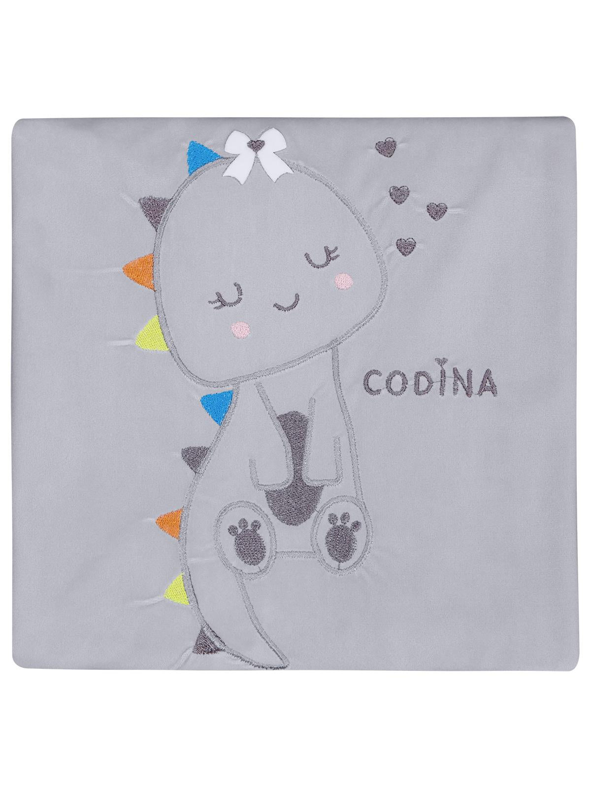 Minidamla Zürafa Nakış Battaniye - Gri