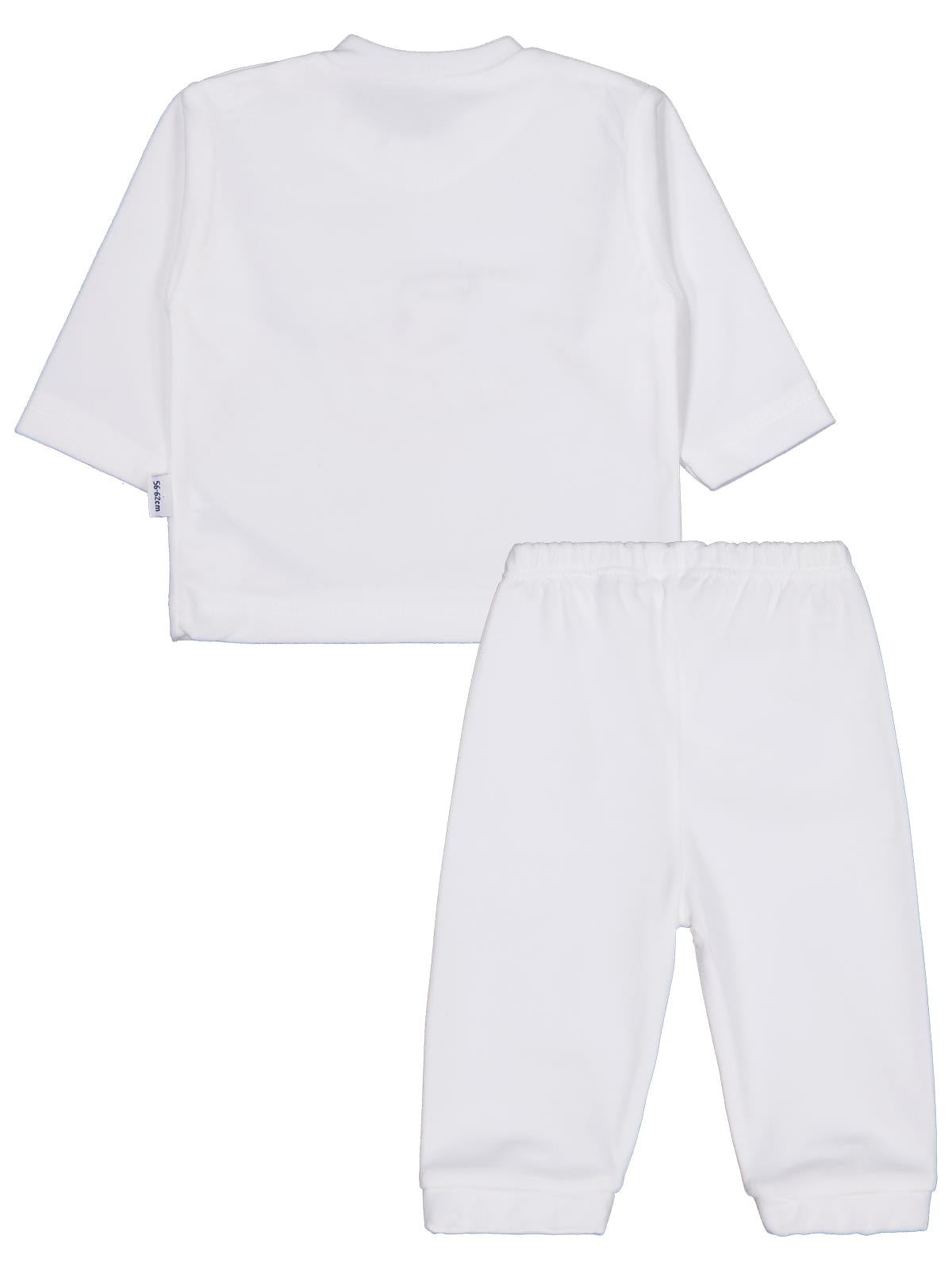 Minidamla Velboa Uçaklı Erkek 2Li 1-6 Ay Takım - Ekru