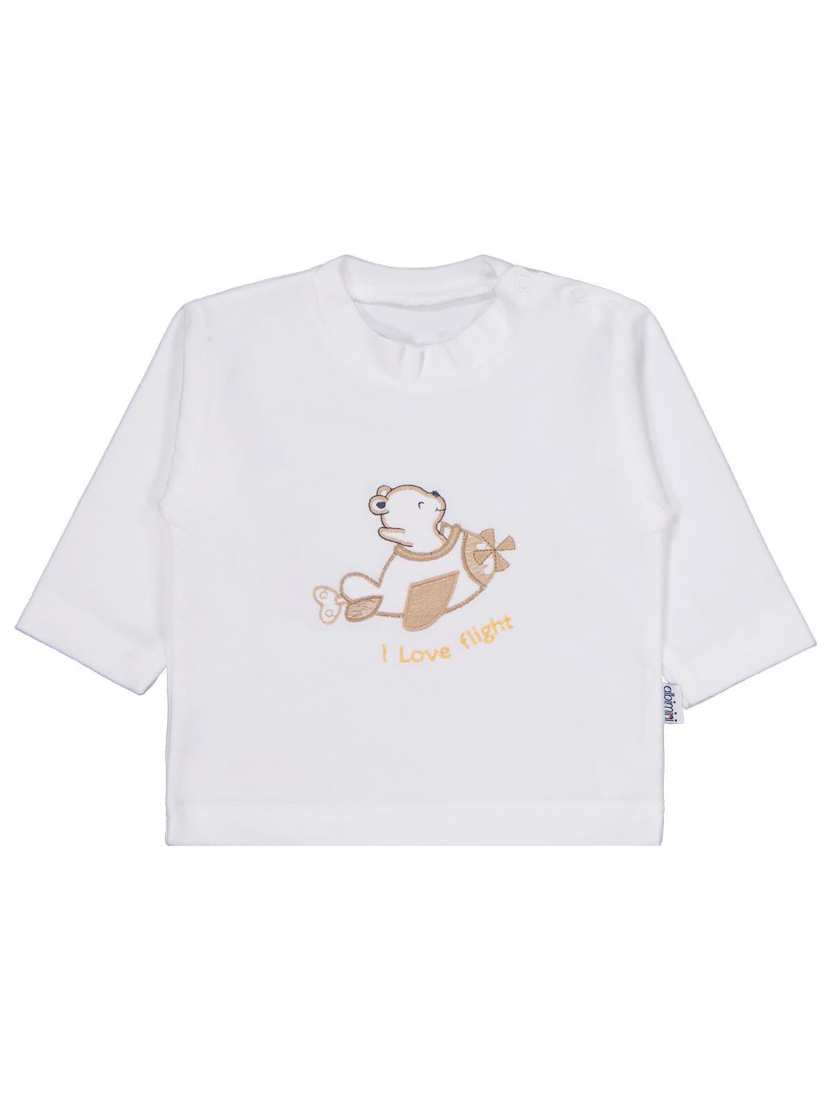 Minidamla Velboa Uçaklı Erkek 2Li 1-6 Ay Takım - Ekru