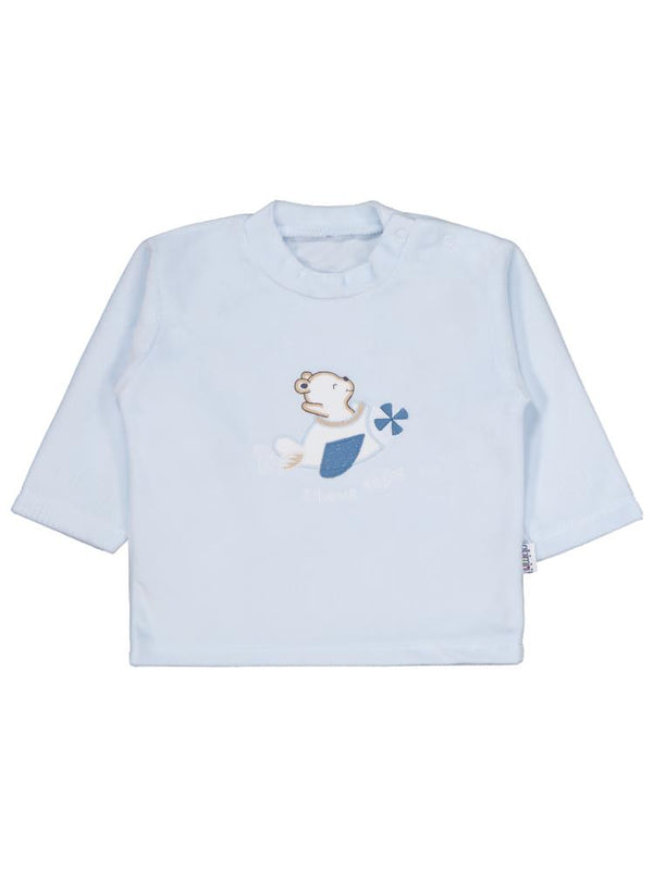 Minidamla Velboa Uçaklı Erkek 2Li 1-6 Ay Takım - Gri