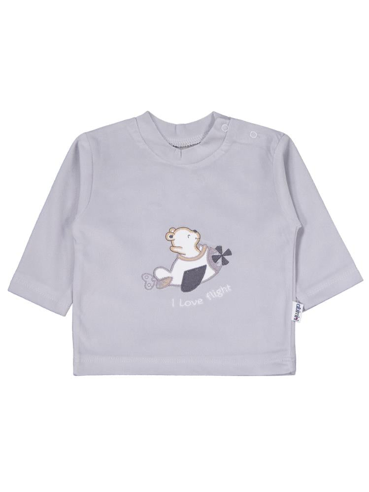 Minidamla Velboa Uçaklı Erkek 2Li 1-6 Ay Takım - Mavi