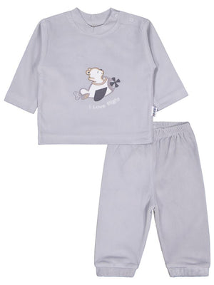 Minidamla Velboa Uçaklı Erkek 2Li 1-6 Ay Takım - Mavi