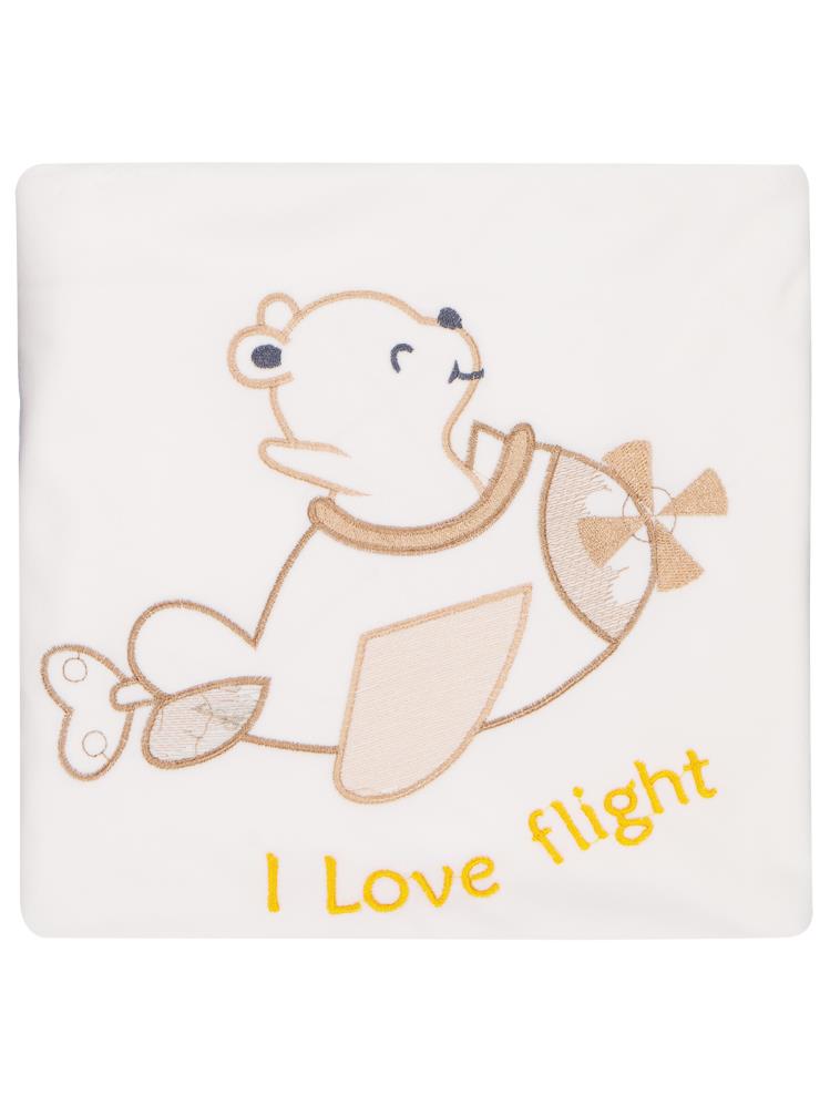 Minidamla Velboa Uçaklı Erkek Battaniye - Ekru