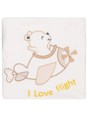 Minidamla Velboa Uçaklı Erkek Battaniye - Ekru