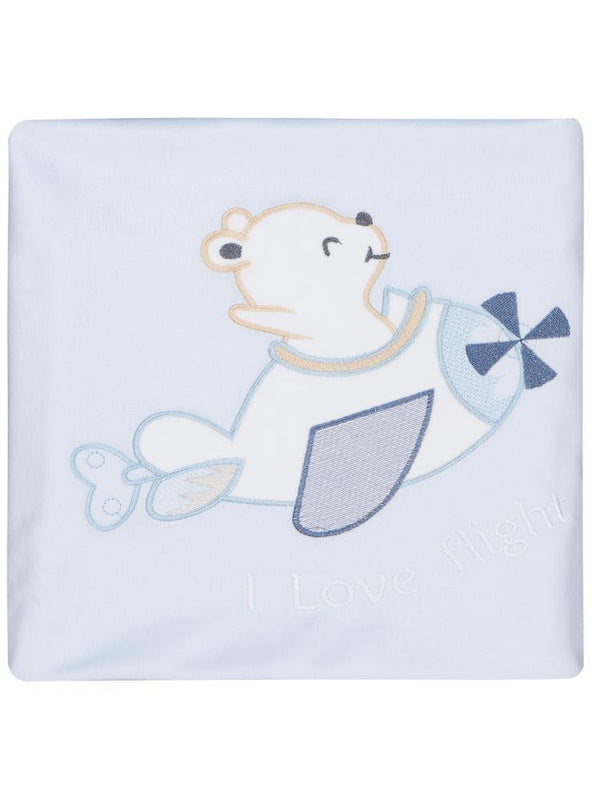 Minidamla Velboa Uçaklı Erkek Battaniye - Mavi