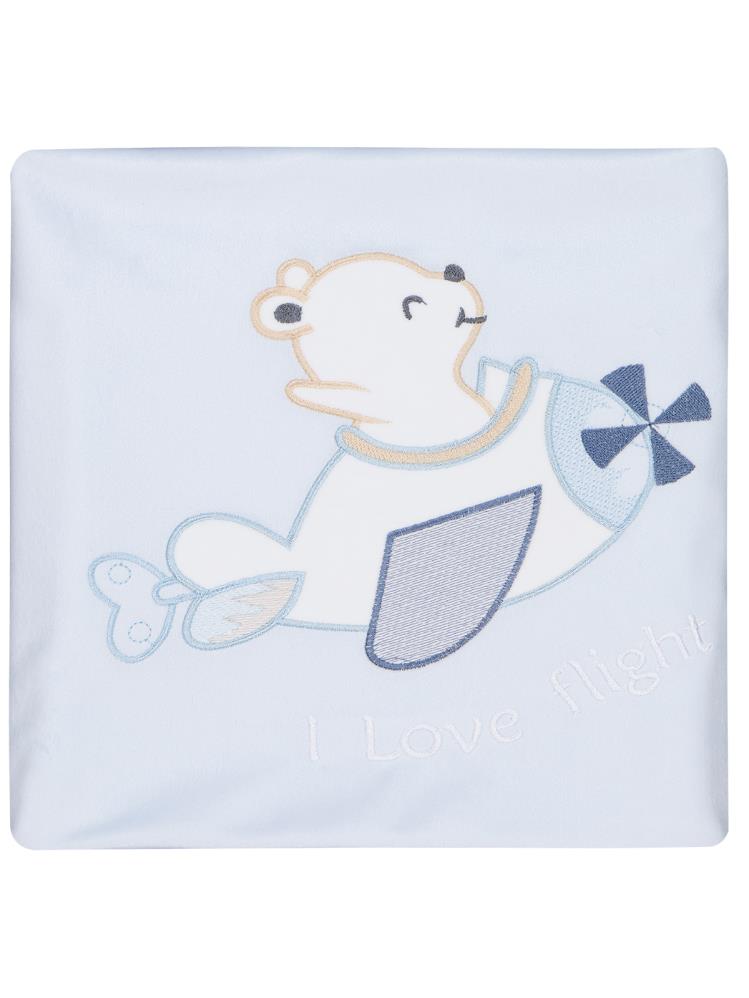 Minidamla Velboa Uçaklı Erkek Battaniye - Mavi