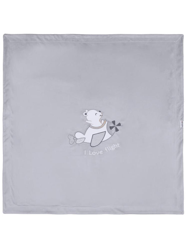 Minidamla Velboa Uçaklı Erkek Battaniye - Gri