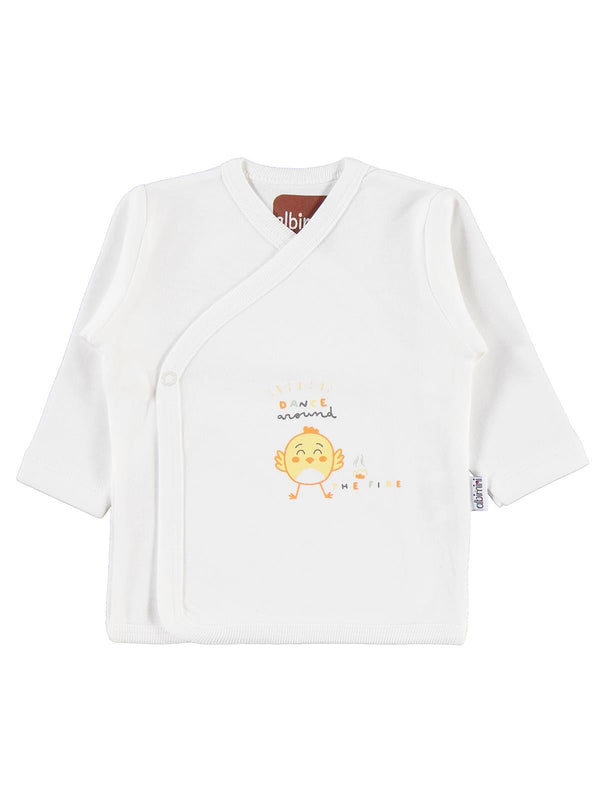 Minidamla Civciv Desenli 5'li Zıbın Takımları - Ekru