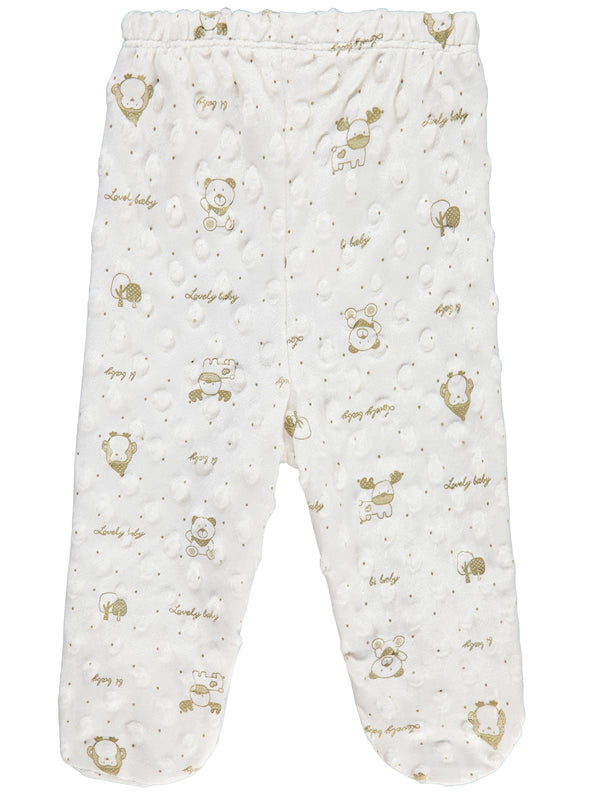 Civil Baby Desenli 1-6 Ay Tek Alt Bebe - Ekru