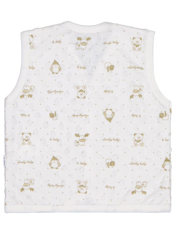 Civil Baby Desenli 1-9 Ay Yelek - Ekru