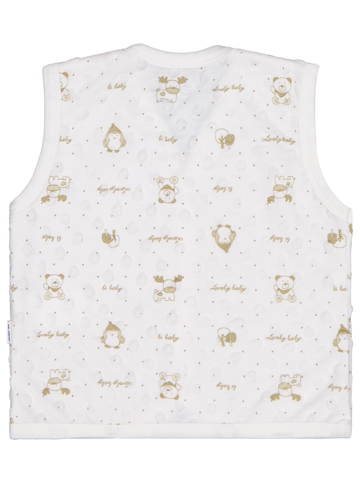 Civil Baby Desenli 1-9 Ay Yelek - Ekru