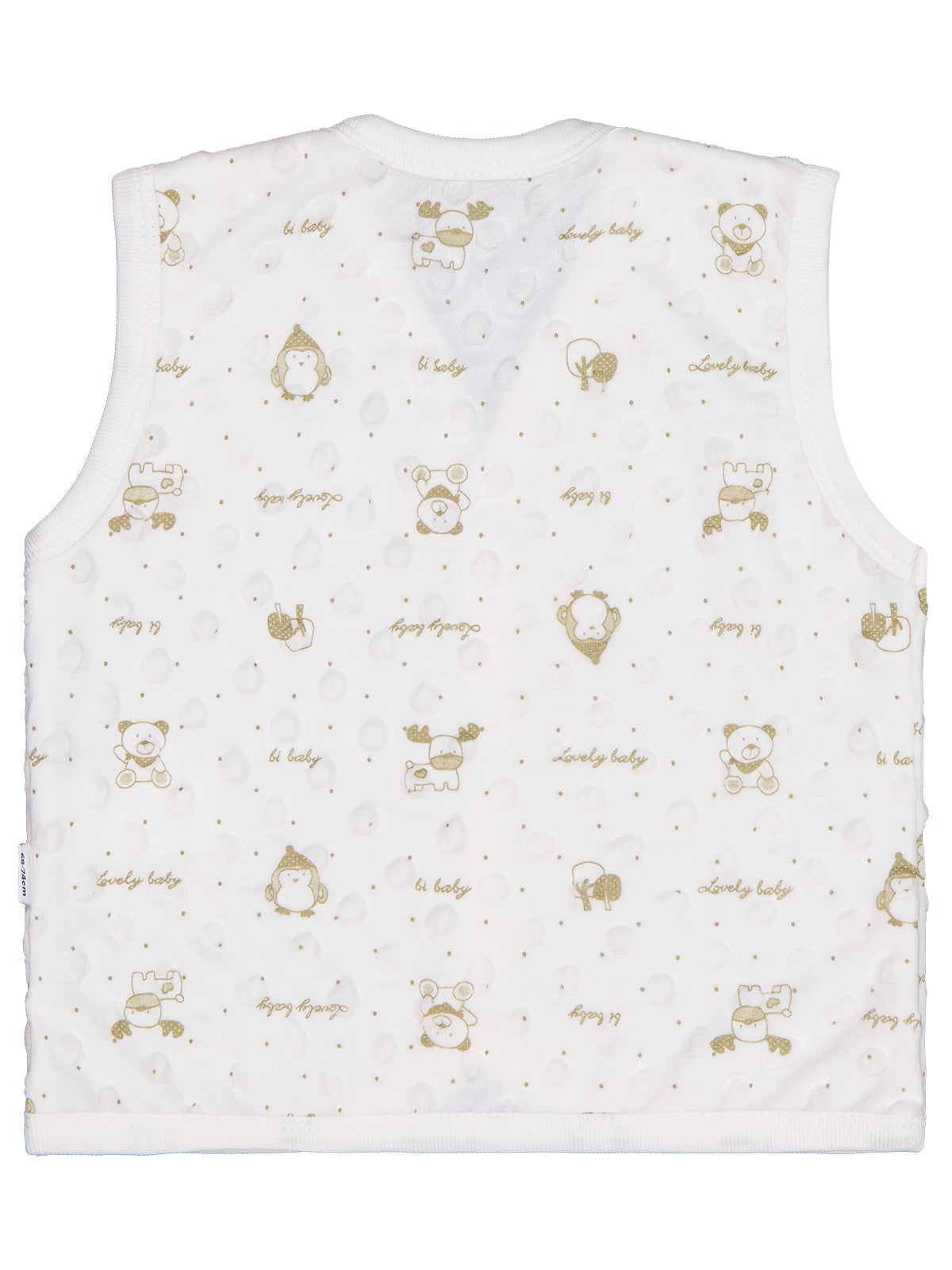 Civil Baby Desenli 1-9 Ay Yelek - Ekru