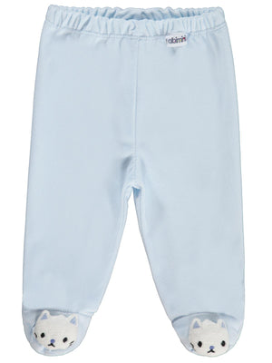 Civil Baby Düz Velboa Patikli 1-6 Ay Tek Alt Bebe - Mavi