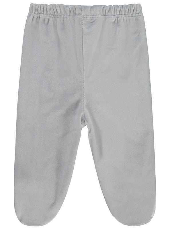 Civil Baby Düz Velboa Patikli 1-6 Ay Tek Alt Bebe - Gri