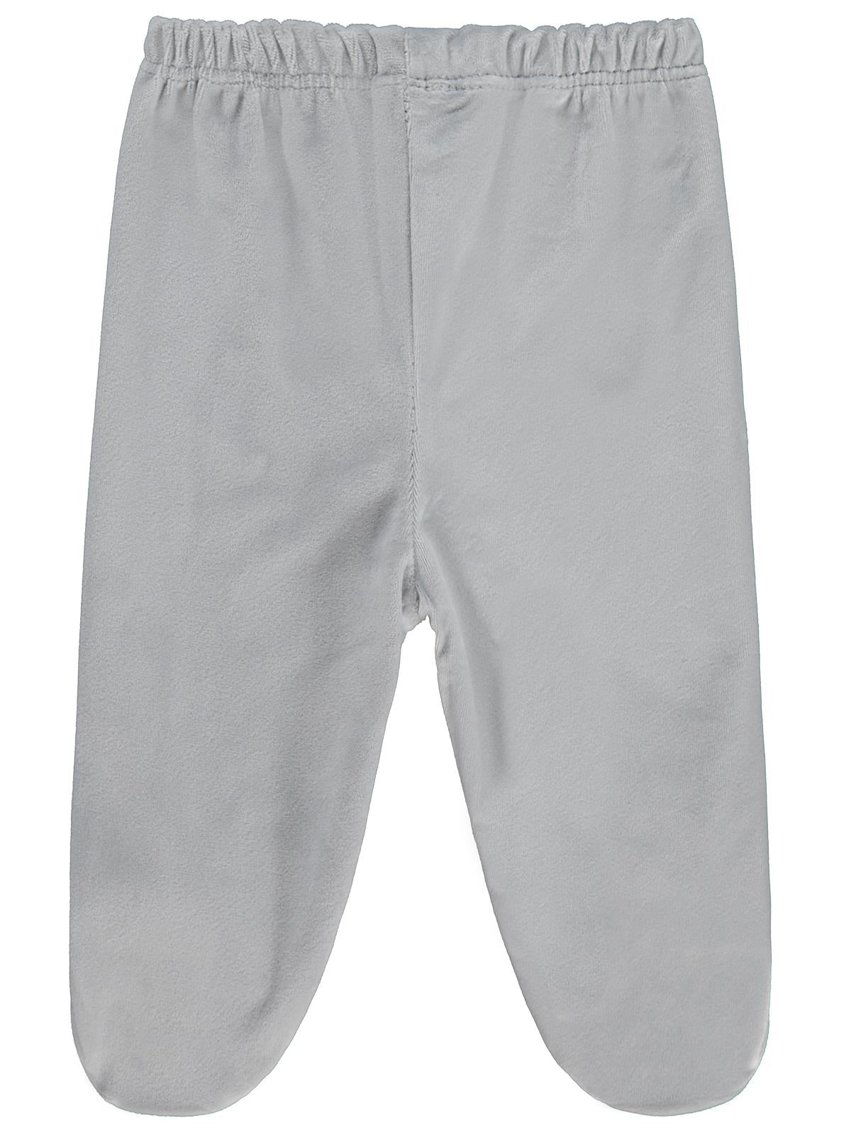 Civil Baby Düz Velboa Patikli 1-6 Ay Tek Alt Bebe - Gri