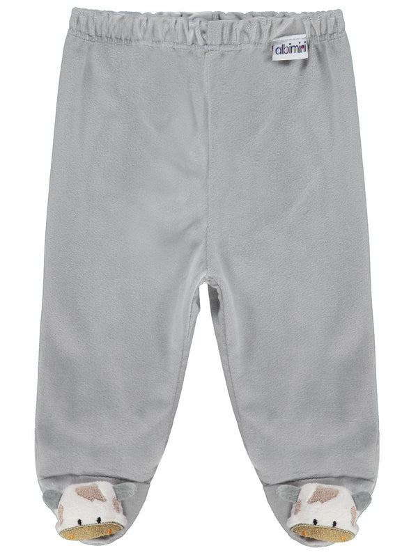 Civil Baby Düz Velboa Patikli 1-6 Ay Tek Alt Bebe - Gri