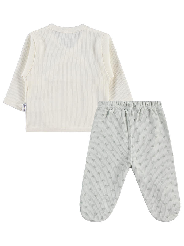 Minidamla Ayı Desenli 5'li Zıbın Takımları - Yeşil