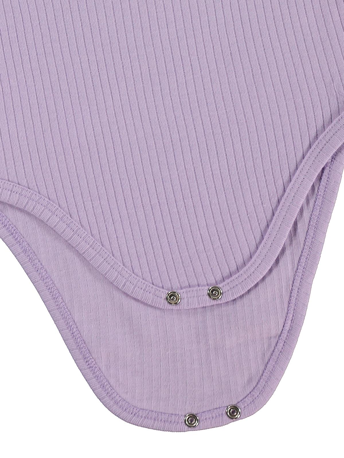 Albimini Askılı Fırfırlı 1-18 Ay Çıtçıtlı Badi - Lila