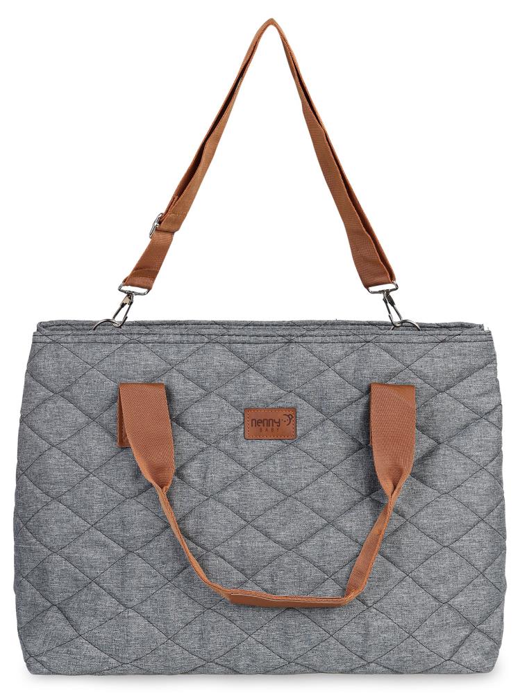 Nenny Baby Kapitoneli Mommy Bag Anne Bebek Bakım Çantası - Gri