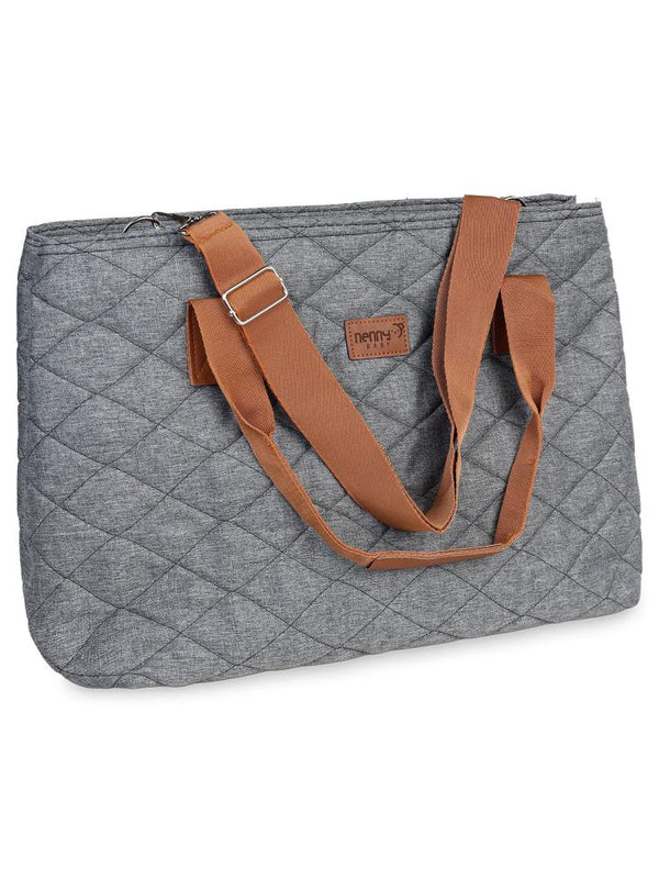 Nenny Baby Kapitoneli Mommy Bag Anne Bebek Bakım Çantası - Gri