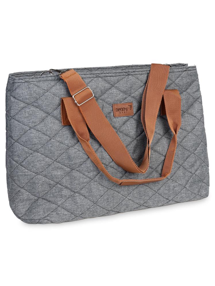 Nenny Baby Kapitoneli Mommy Bag Anne Bebek Bakım Çantası - Gri