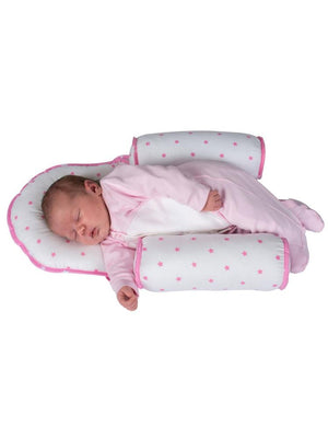 Sevi Bebe Kafa Şekillendirici Yastık & Yan Yatış Yastığı - Pembe