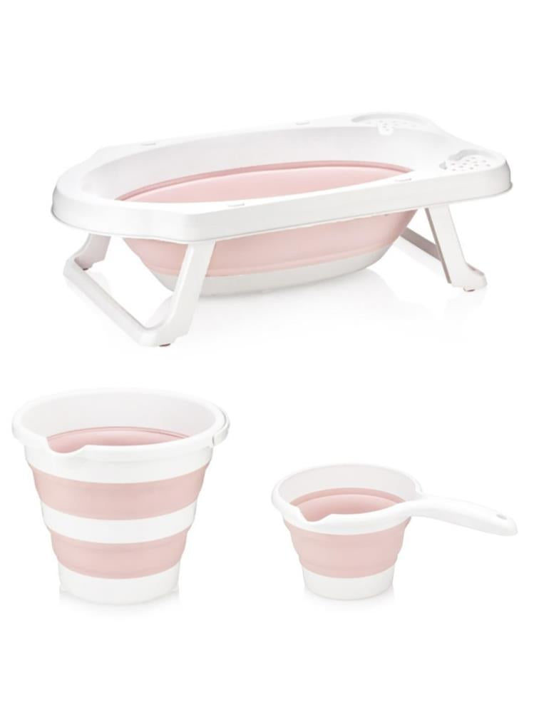 Sevi Bebe Katlanabilir Bebek Banyo Seti - 3 Parça - Pembe