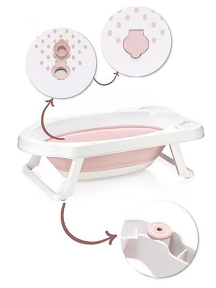 Sevi Bebe Katlanabilir Bebek Banyo Seti - 3 Parça - Pembe