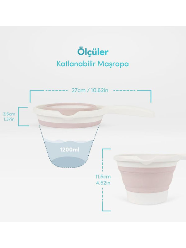 Sevi Bebe 5'li Katlanabilir Bebek Banyo Seti - Pembe