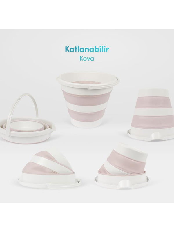 Sevi Bebe 5'li Katlanabilir Bebek Banyo Seti - Pembe