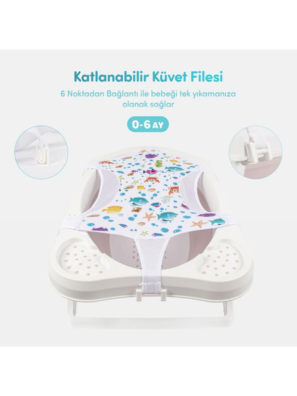 Sevi Bebe 5'li Katlanabilir Bebek Banyo Seti - Pembe