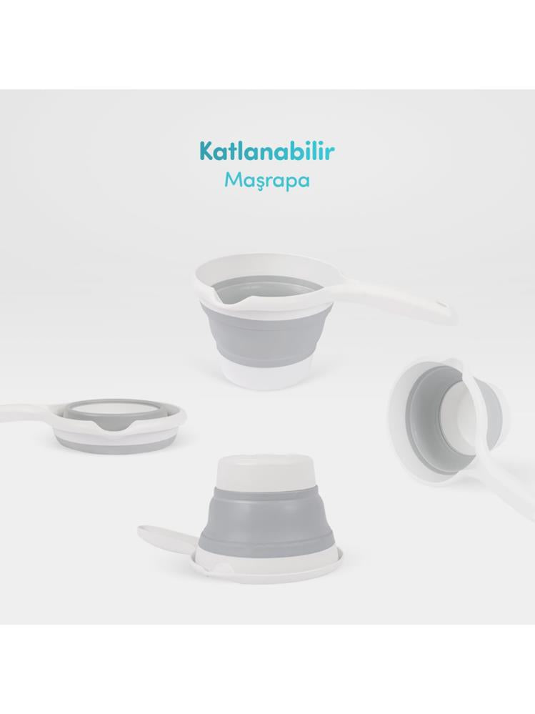 Sevi Bebe 5'li Katlanabilir Bebek Banyo Seti - Gri