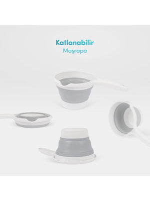 Sevi Bebe 5'li Katlanabilir Bebek Banyo Seti - Gri