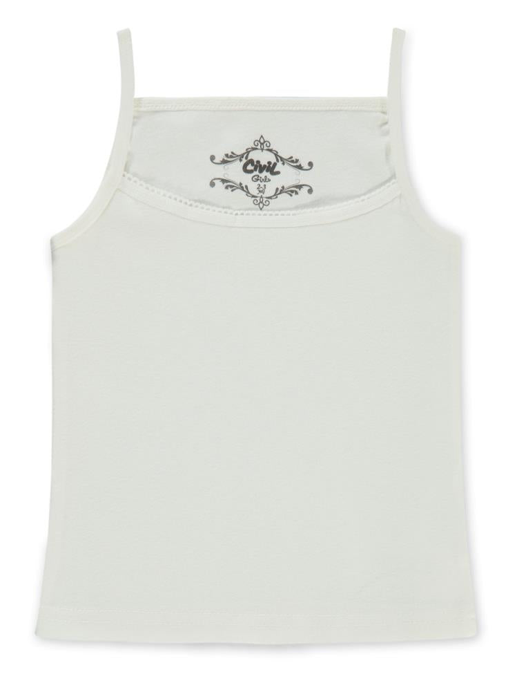 Civil Girls Basic İp Askılı Ribana 2-12 Yaş Atlet