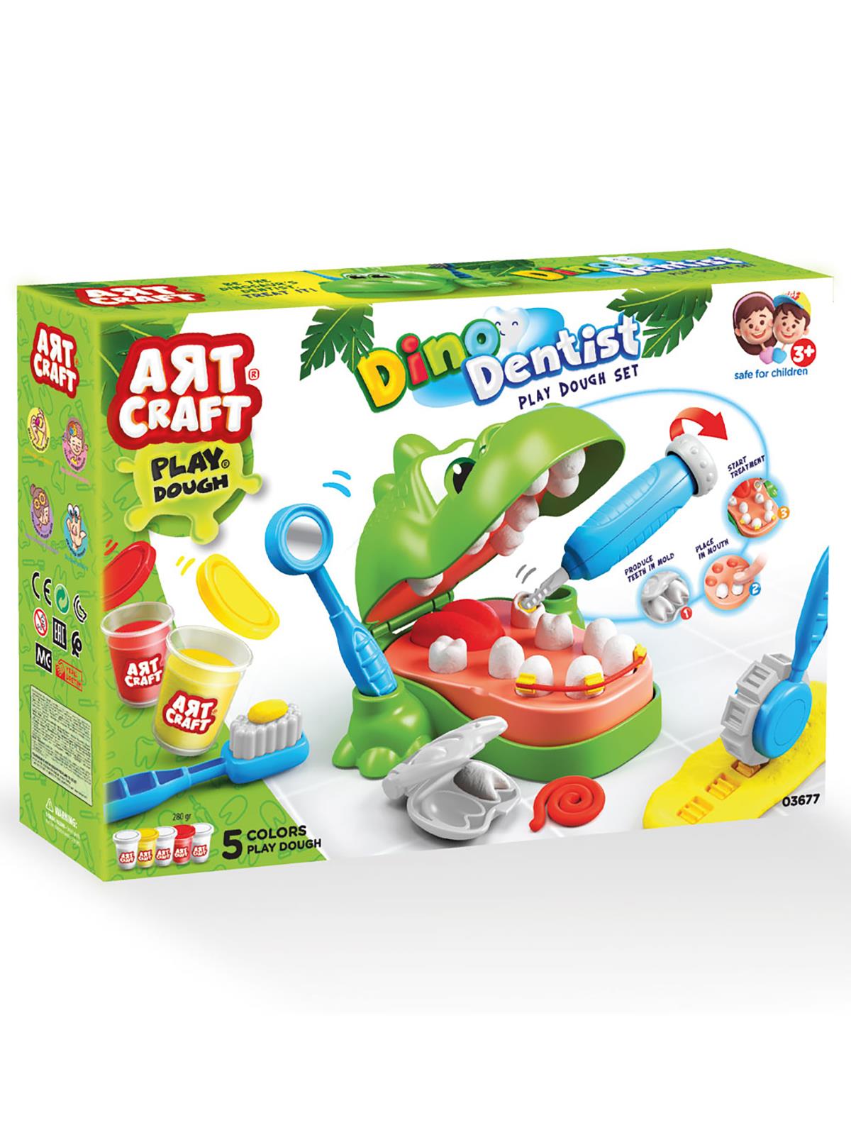 Dede Oyuncak  Dino Dişçi Hamur Set