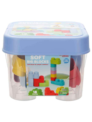 Dede Oyuncak Yumuşak Bıg Bloklar Kova 18 Parça
