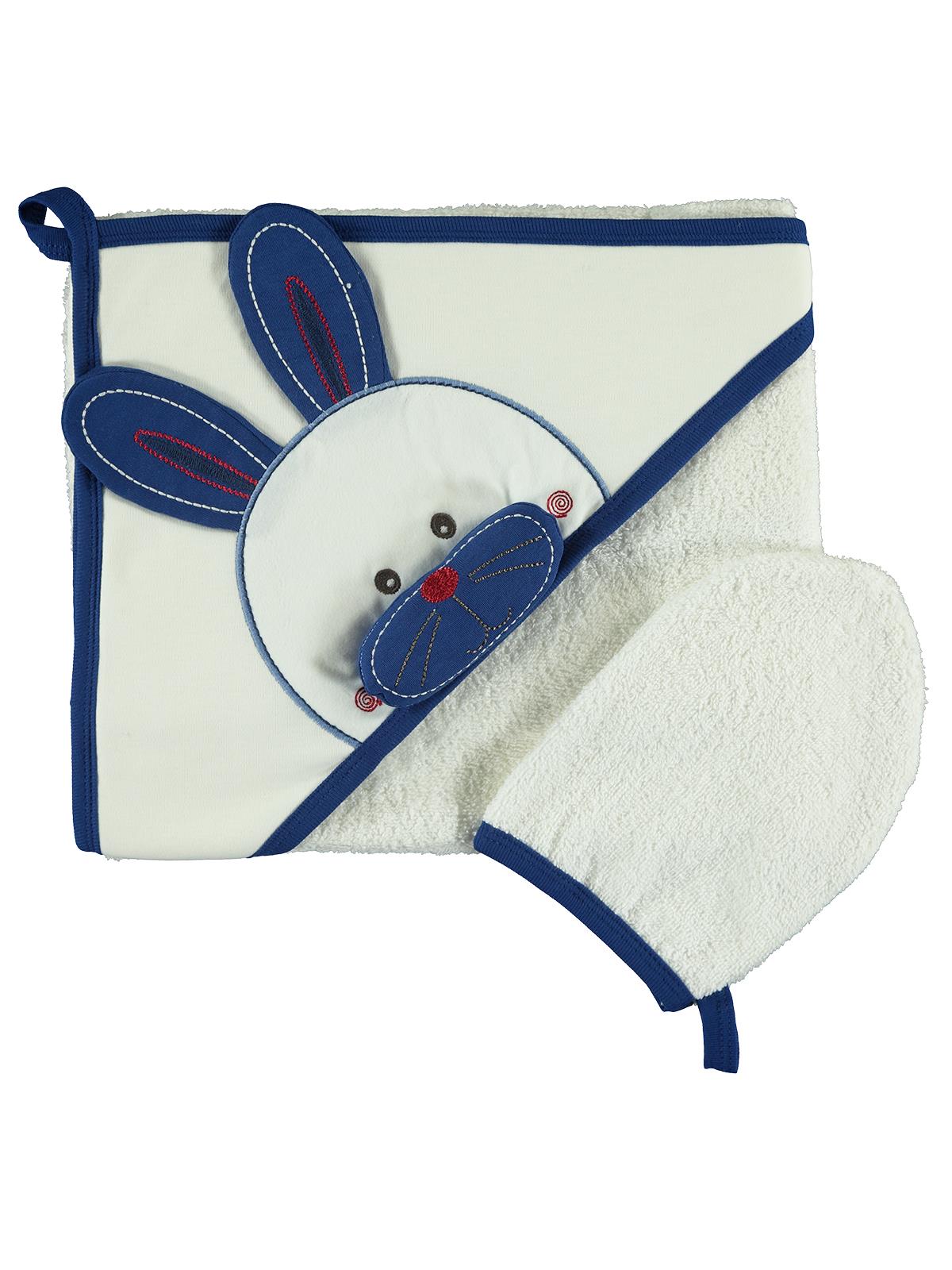 Mınıdamla Tavsan Nakıslı 3 Boyutlu Havlu - Ekru