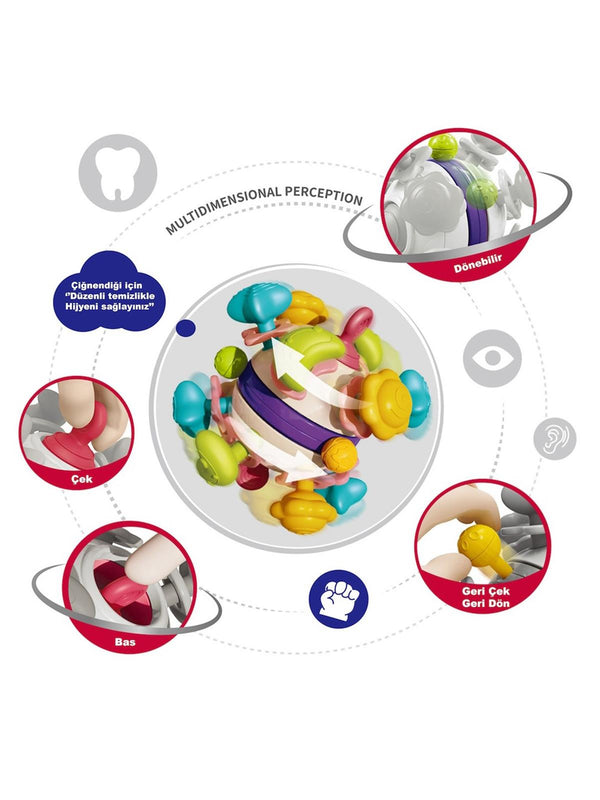 6 In 1 Diş kaşıyıcılı Bebek Topu