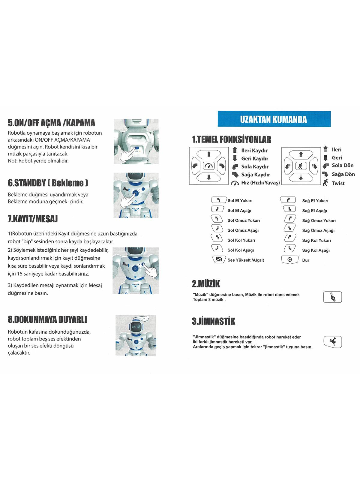 Vardem Uk Interaktıf Sarjlı Akıllı Robot