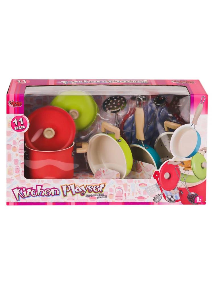 Vardem 11 Parca Renklı Emaye Tencere Tava Setı