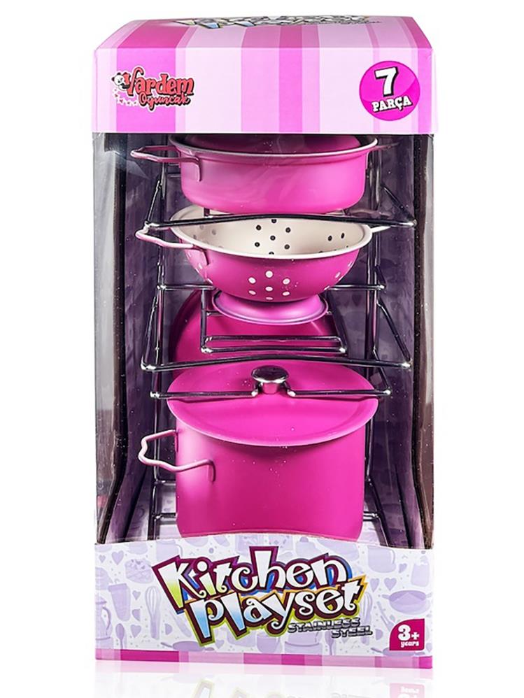 Vardem Emaye Raflı Tencere Tava Set 7 Parca