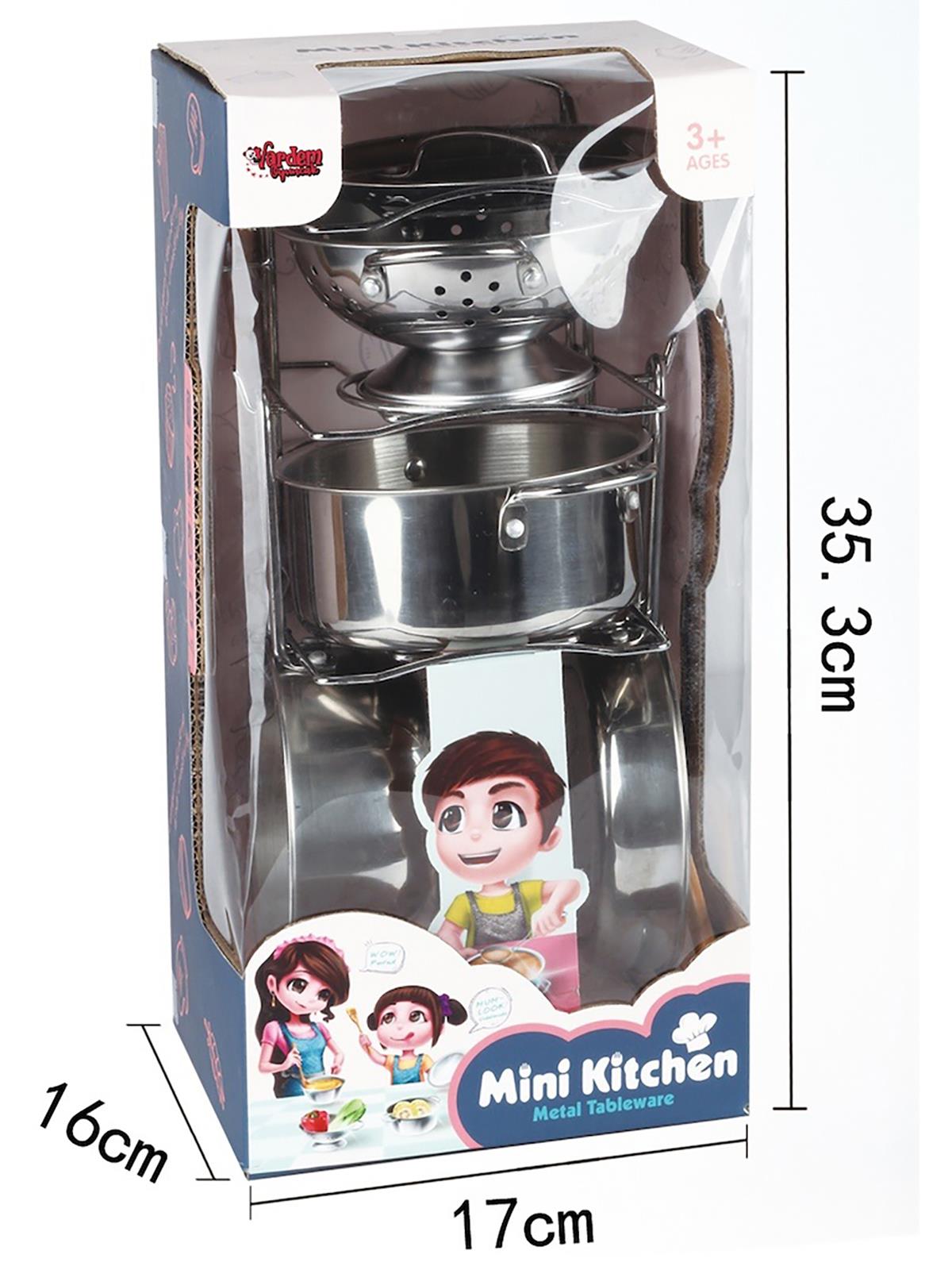 Vardem Çelik Raflı Tencere Tava Seti 8 Parça