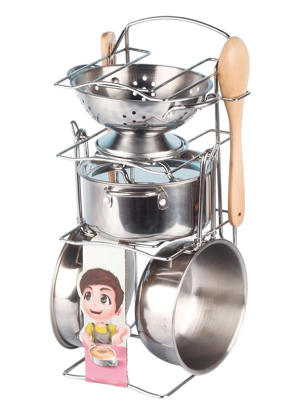 Vardem Çelik Raflı Tencere Tava Seti 8 Parça