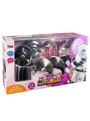 11 Parça Çelik Tencere Tava Seti