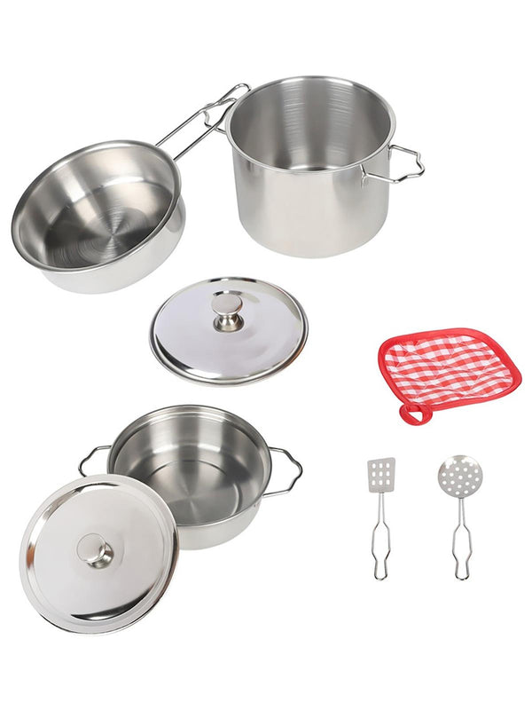 8 Parça Çelik Tencere Tava Seti