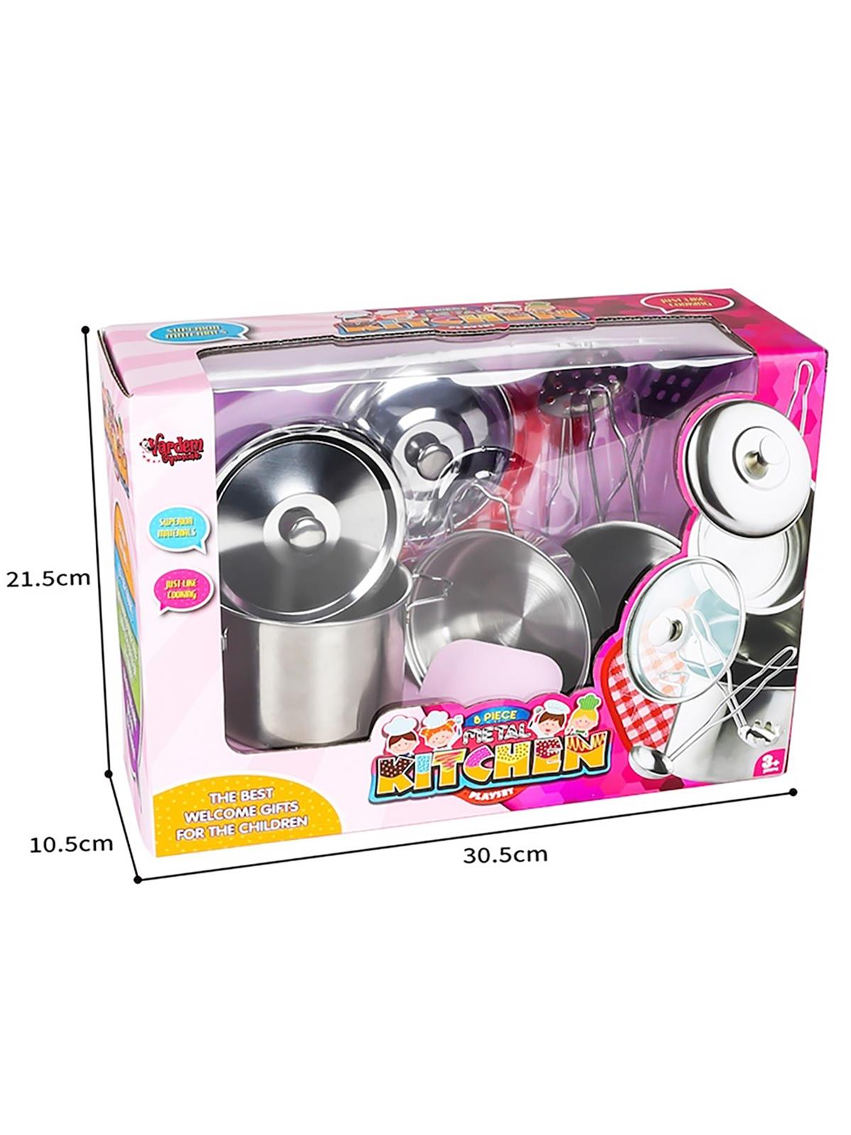 8 Parça Çelik Tencere Tava Seti