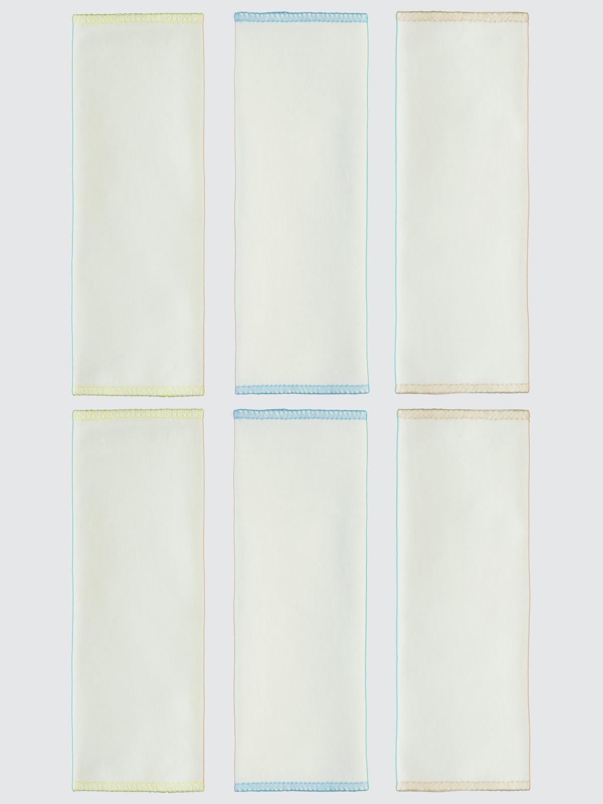 Minidamla Bebek 6'lı Ağız Mendili 20x20 cm - Mavi