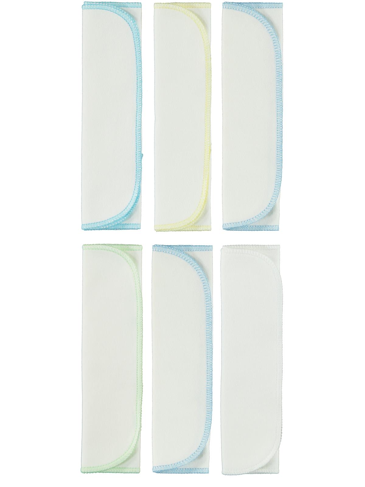 Minidamla Bebek 6'lı Ağız Mendili 20x20 cm - Mavi