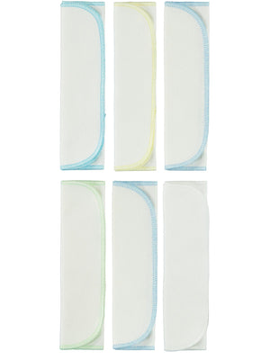 Minidamla Bebek 6'lı Ağız Mendili 20x20 cm - Mavi