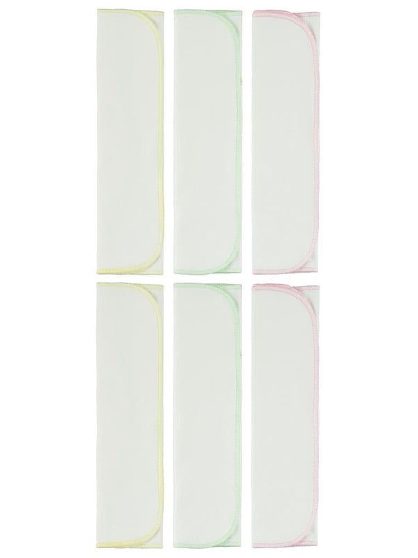 Minidamla Bebek 6'lı Ağız Mendili 28x28 Cm - Pembe